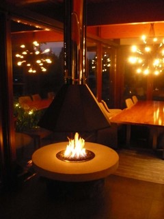 Custom - Outdoor Fire Pit with a Suspended Hood