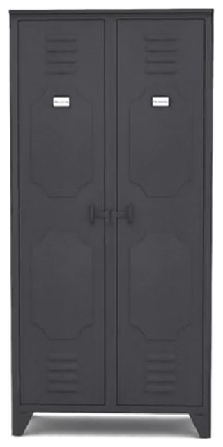 Metal Wardrobe Cabinet | Tikamoon Industriel - Industrial - Armoires And  Wardrobes - by Oroa - European Furniture | Houzz