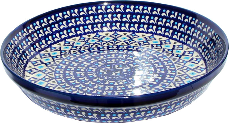 Polish Pottery Dish Pie Plate, Pattern Number: 217a