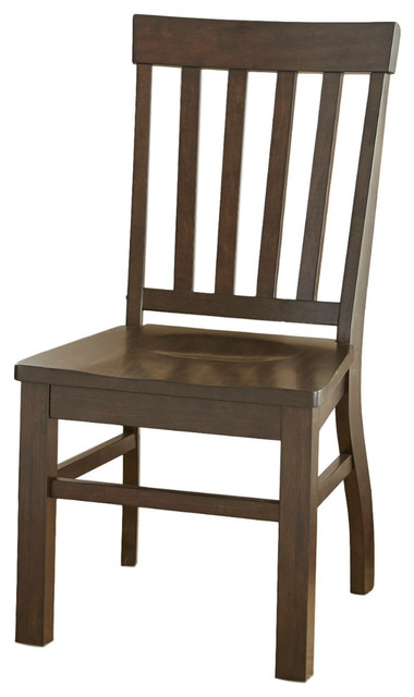 Cayla Dark Oak Side Chairs, Set of 2