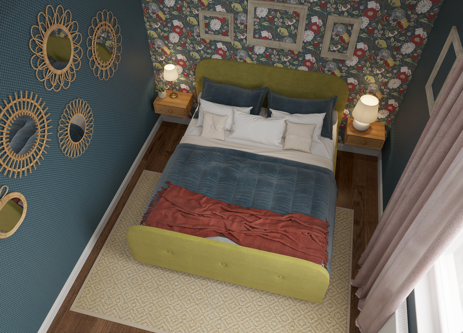 спальня родителей. визуализация