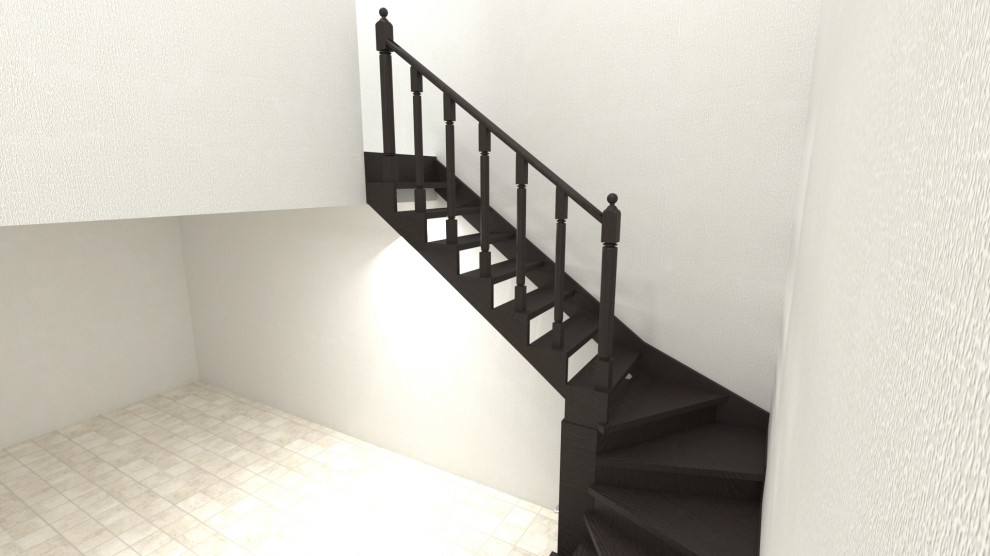 Черная лестница в доме
