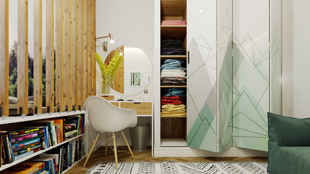 Спальня в скандинавском стиле 20 м2