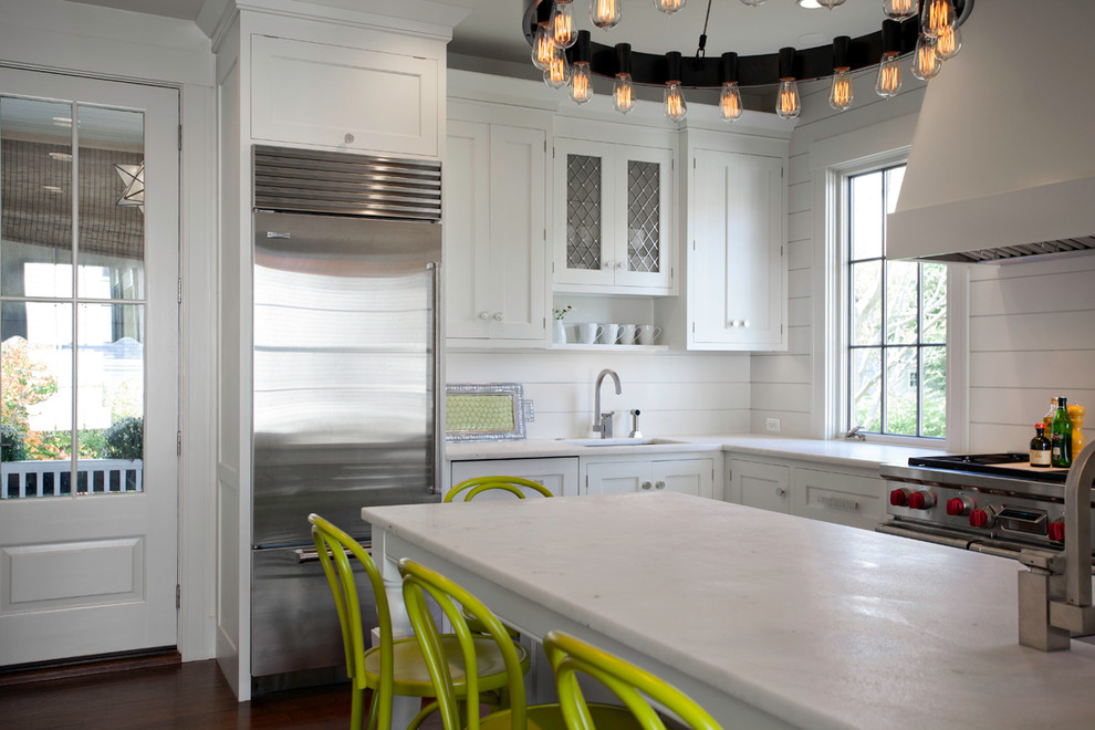 Transitional kitchen photo in Boston