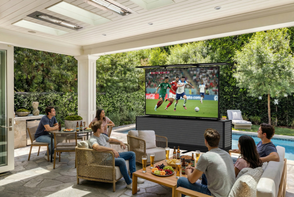 Backyard Movie Nights Start With This Lift TV Cabinet