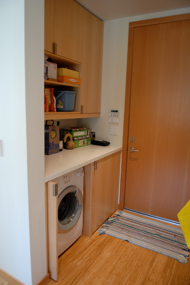 This is an example of a modern laundry room in San Francisco.