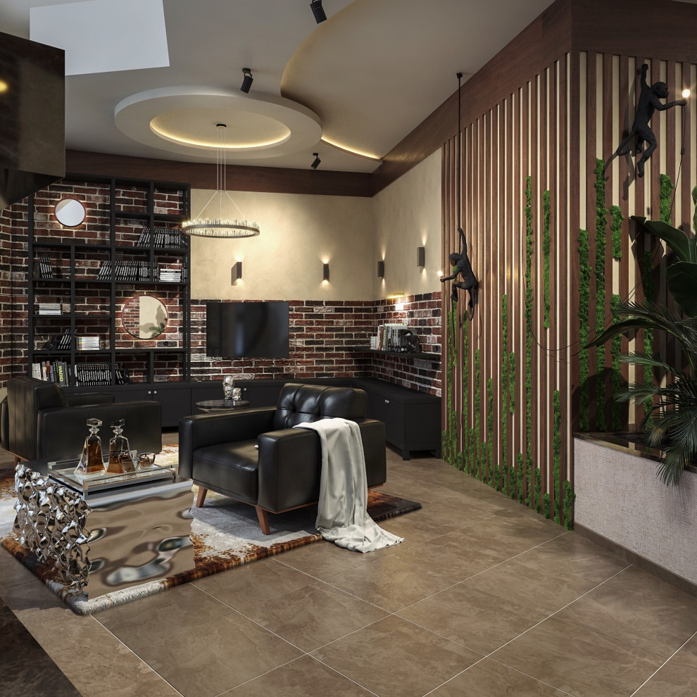 Гостиная загородного дома