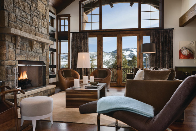 Mountain Chic rustico-soggiorno