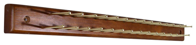 Home Essential Tie Hanger, 30 Tie Bars, Walnut Finish