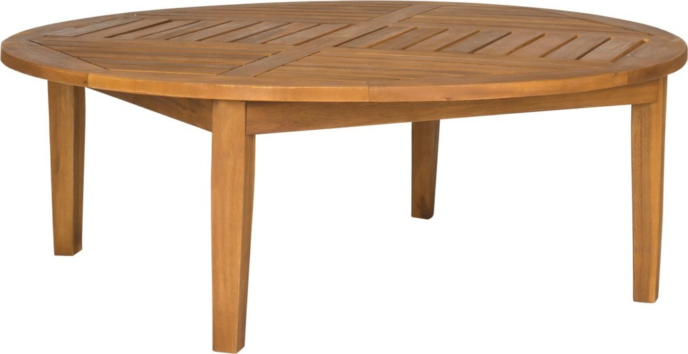 Safavieh Danville Outdoor Round Table Transitional Outdoor Coffee