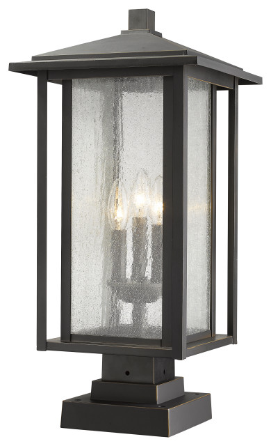 Outdoor 1/3 Light Post Lantern With Pier Mount Base(Pack 1