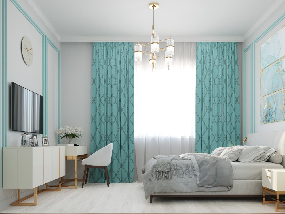 Спальня в цвете "Тиффани"