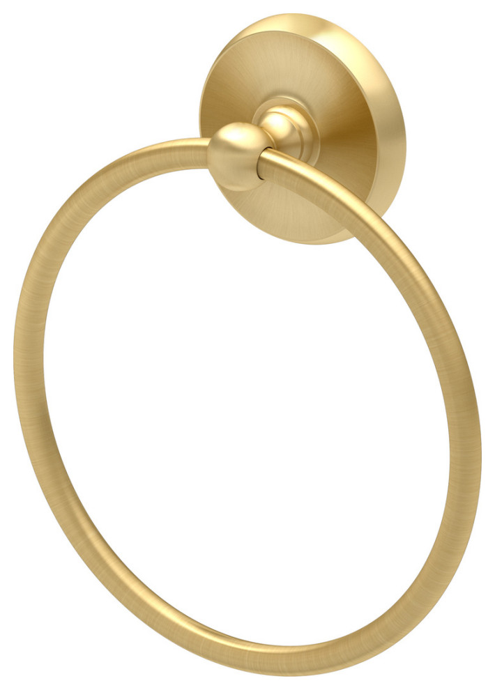 Designer II Towel Ring, Brushed Brass