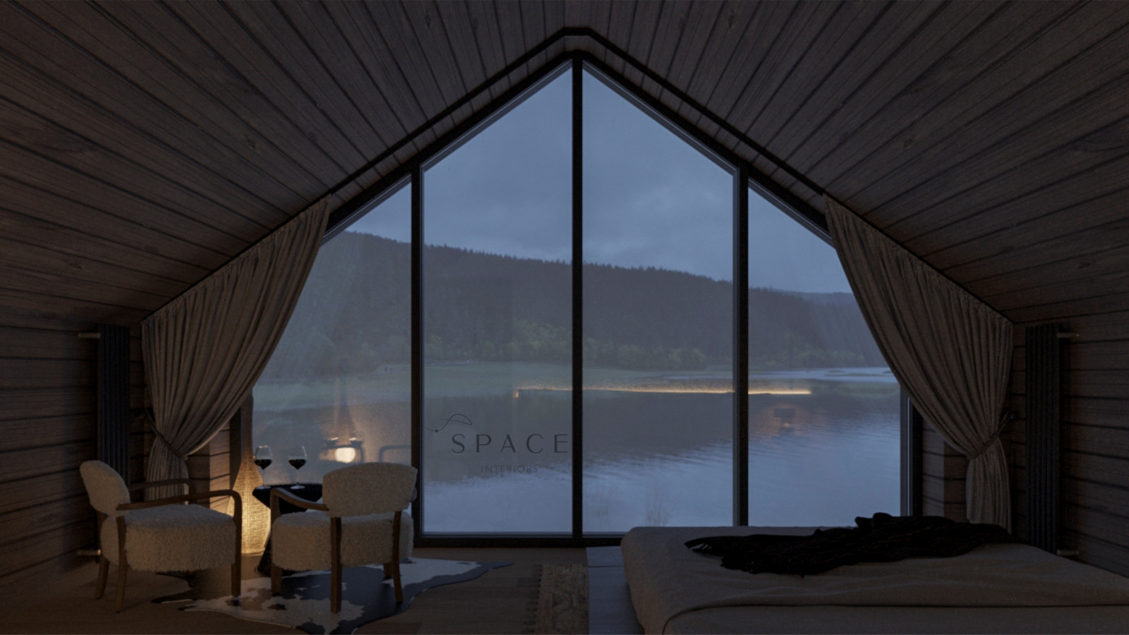 Спальня с видом на реку