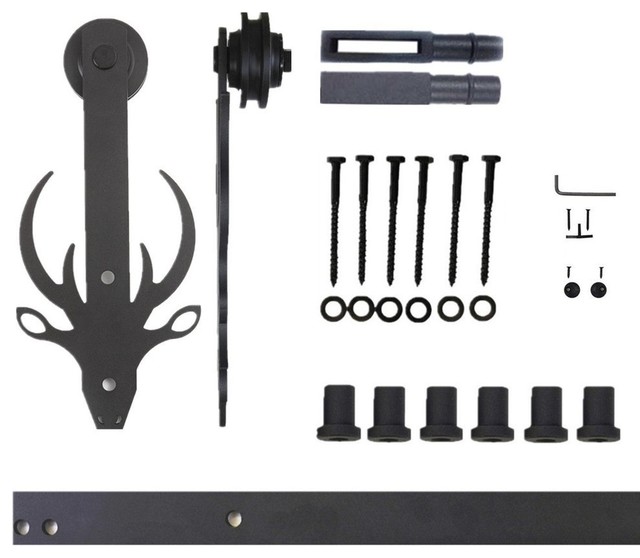 Sliding Barn Door Hardware Kit T Shape Big Wheel Design