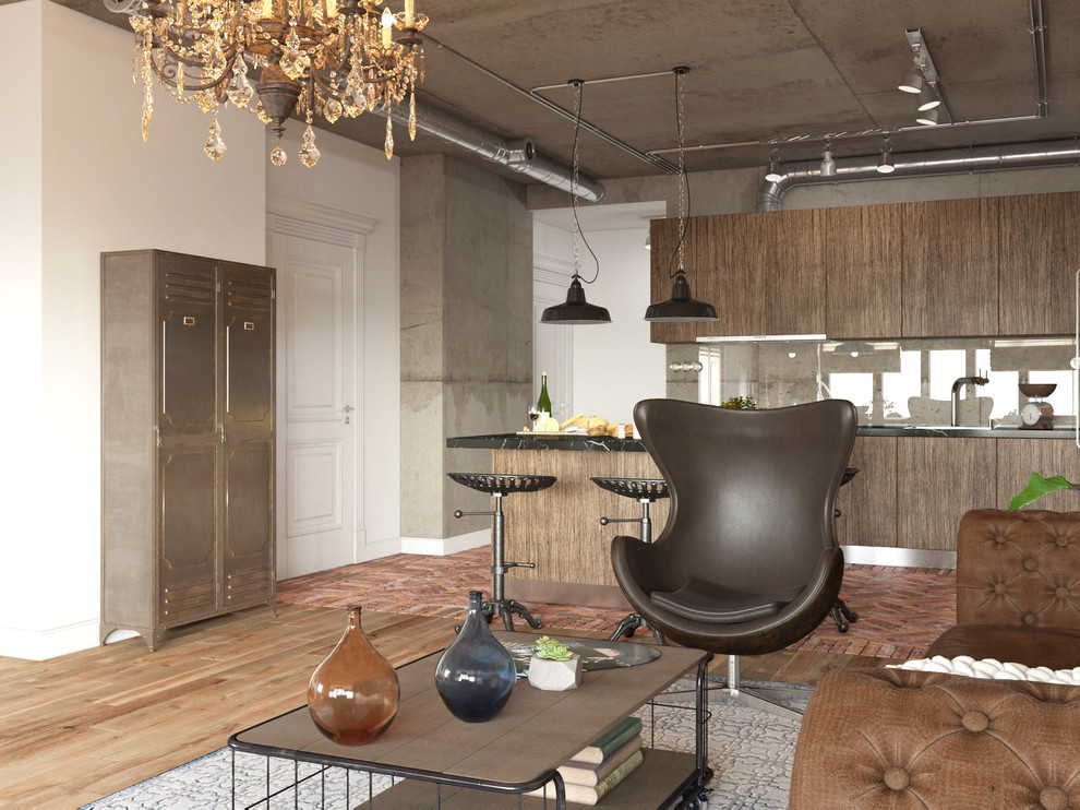 Квартира в стиле ЛОФТ в ЖК Триколор