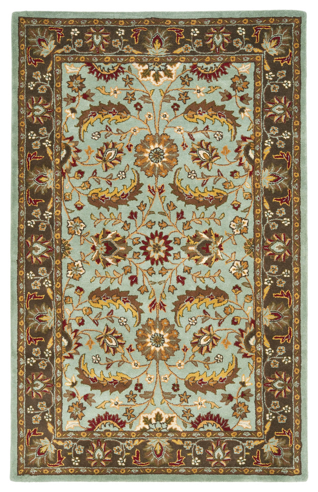 Safavieh Heritage Collection HG962 Rug, Blue/Brown, 9'6" X 13'6"