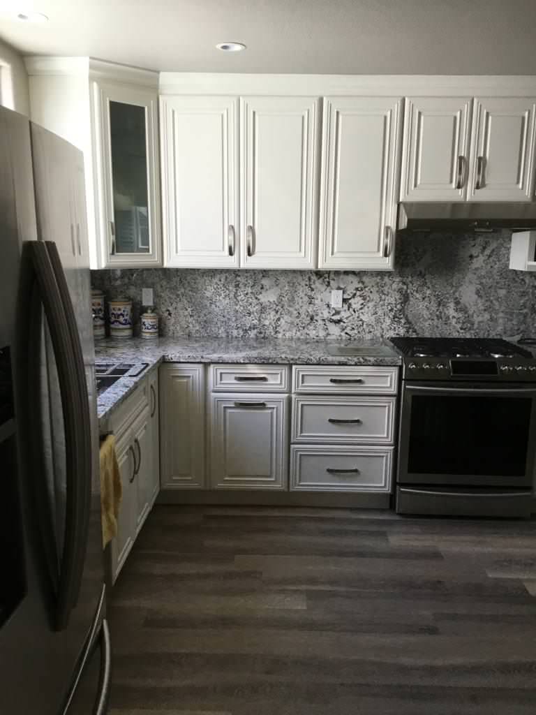Before and after Kitchen remodel in Tarzana
