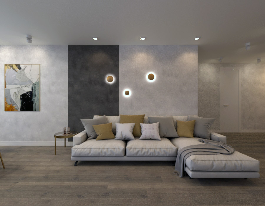 Кухня с островом в ЖК Халтурина