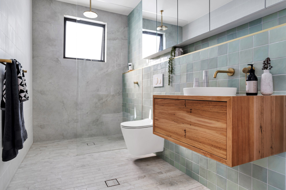 Inspiration for a contemporary bathroom remodel in Sydney