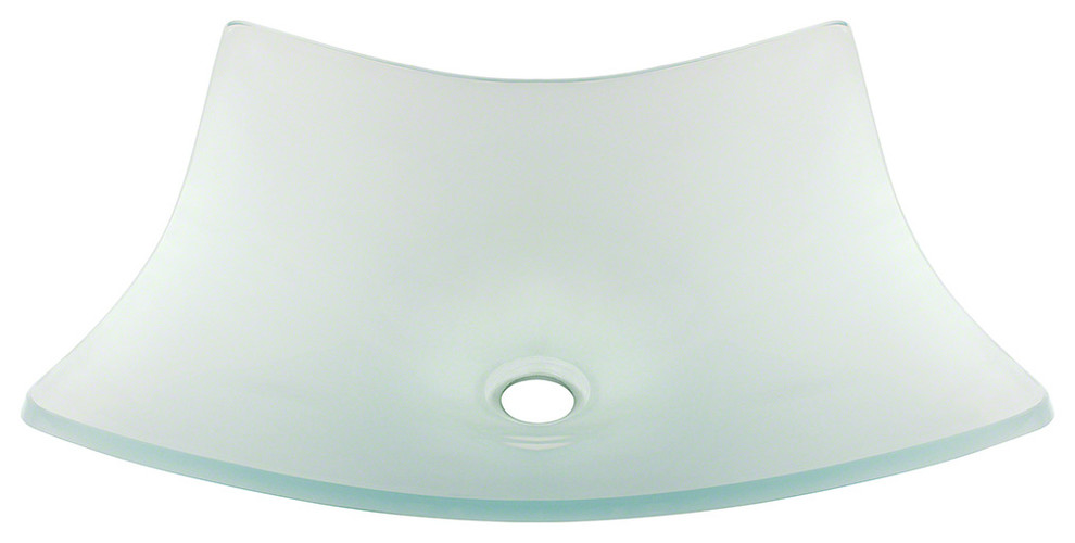 MR Direct 622 Frosted Glass Vessel Sink, Sink Only, Sink Only