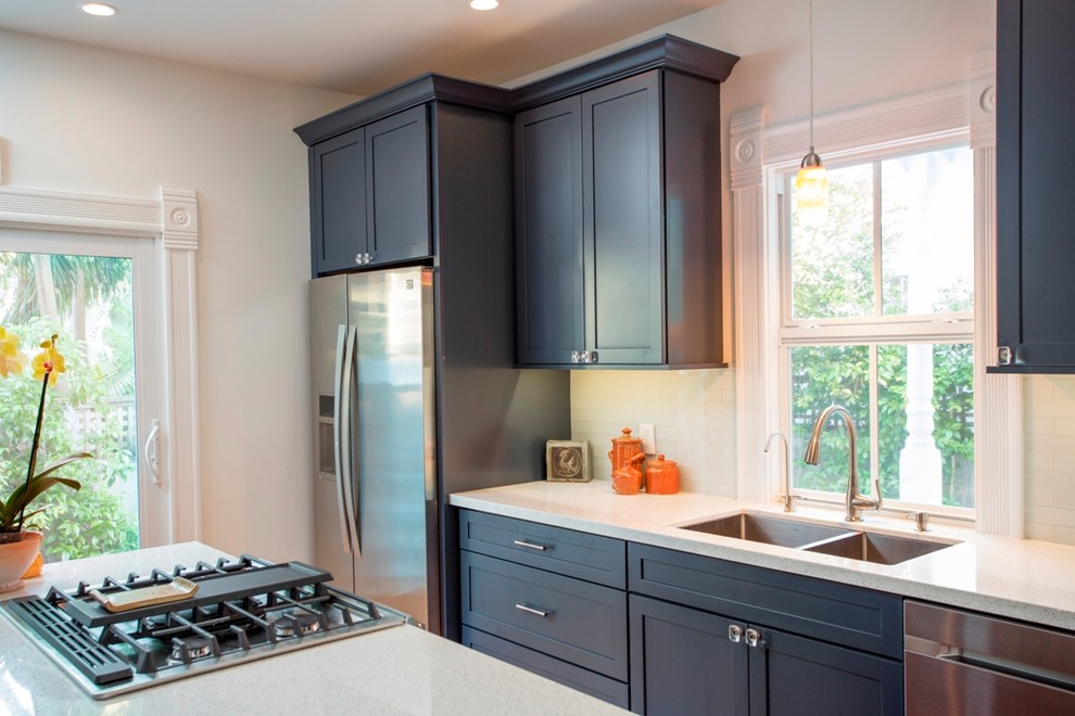 Kitchen - transitional kitchen idea in Miami