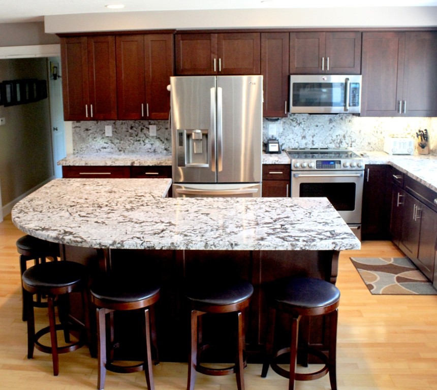 Kitchen Remodel - Warm tones and quartzite counters