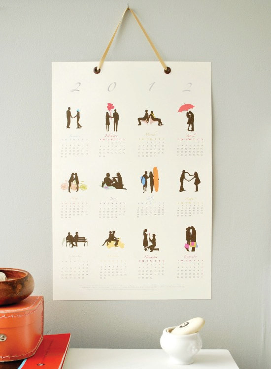 2012 Wall Calendar by Le Papier Studio