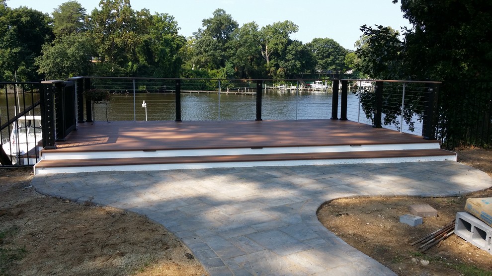 Example of a beach style deck design in Baltimore