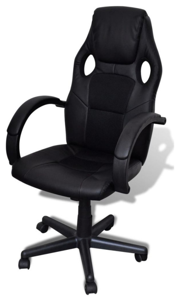 Black High Back Race Car Style Bucket Seat Office Desk Task Chair