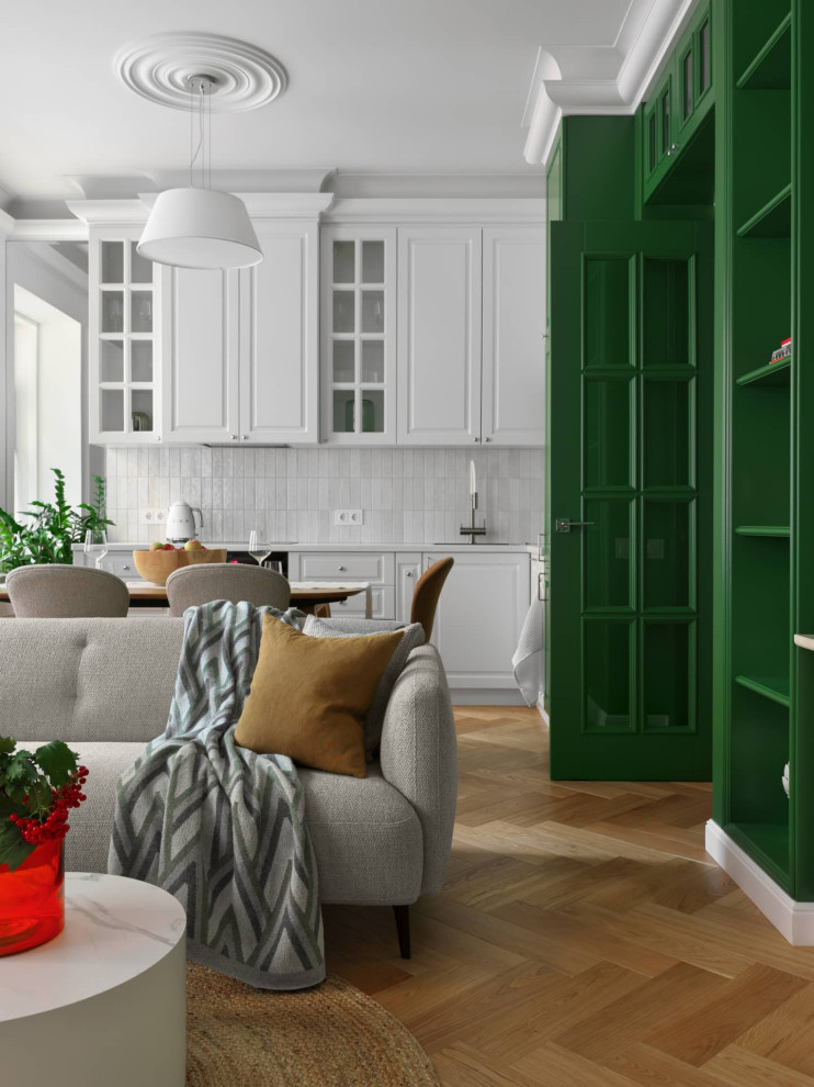 Дизайн и ремонт квартиры в Пречистенском переулке — Зелёный лейтмотив
