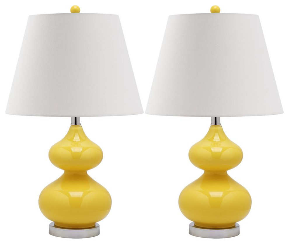 Eva 24-Inch H Double Gourd Glass Lamp, Lit4086H-Set2
