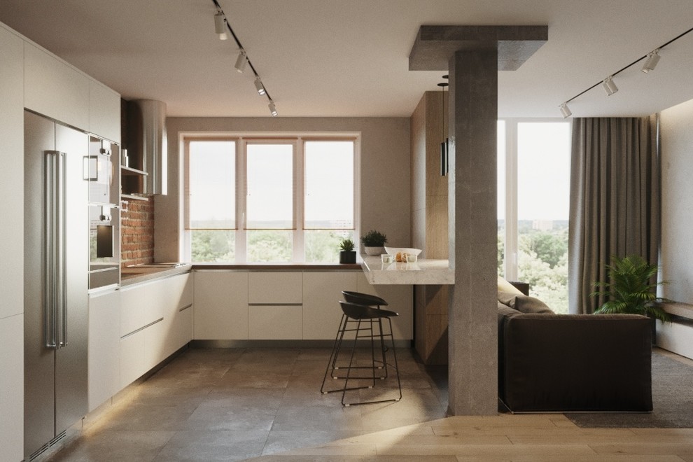 Дизайн - проект двухуровневой 4 к.кв 100 м2 в ЖК "Изумрудный"