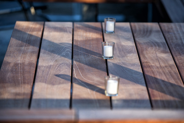 Inspiration for a contemporary patio remodel in Boston