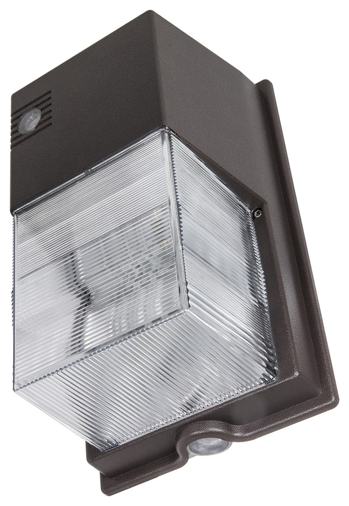 35W High Pressure Sodium Tall Pack Fixture with Photo Control Bronze Transitional Outdoor