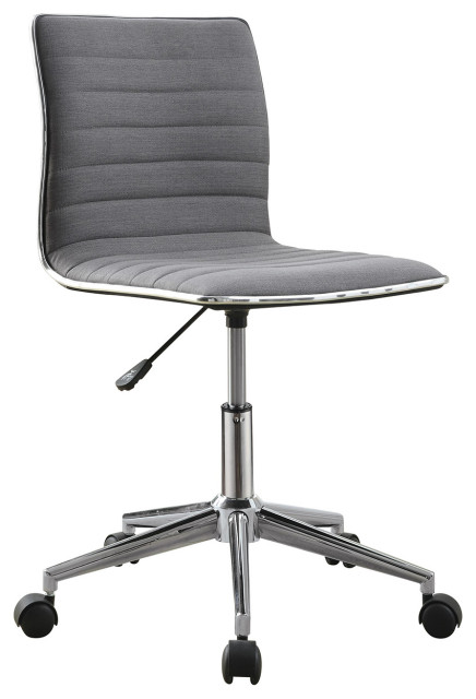 Adjustable Height Fabric Office Chair, Gray