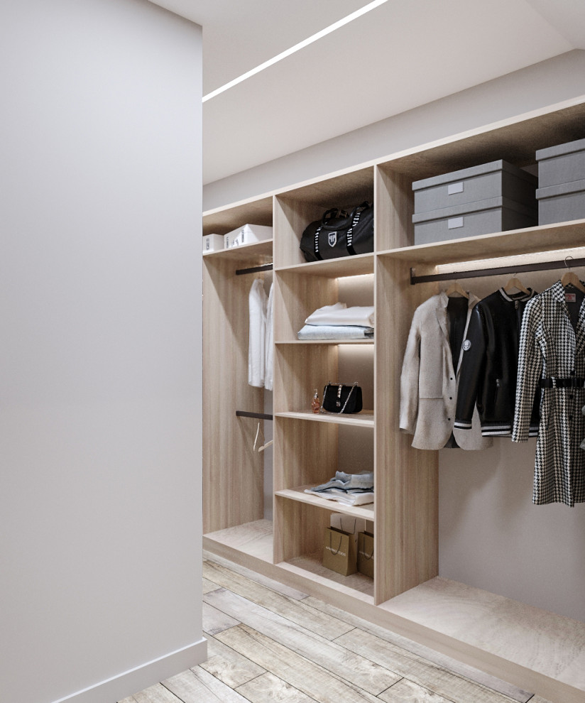 Современные оттенки серого и уютного дерева)