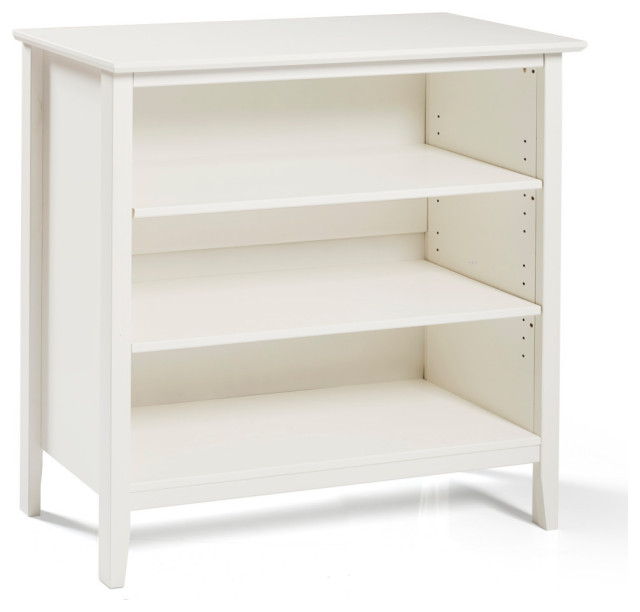 Shelf Bookcase Dove Gray, Three Shelf Bookcase White