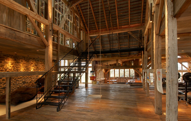 Repurposed Tobacco Barn Honeybrook Pa Farmhouse Staircase