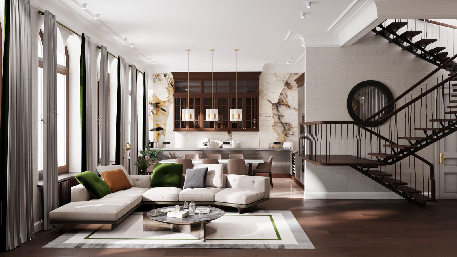 Дизайн интерьера квартиры в ЖК «Mon Cher», 190 м2