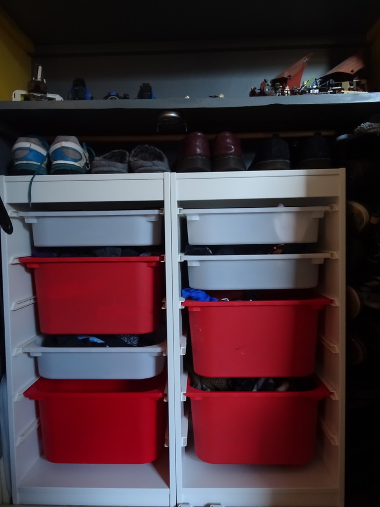 teenager's wardrobe chaos