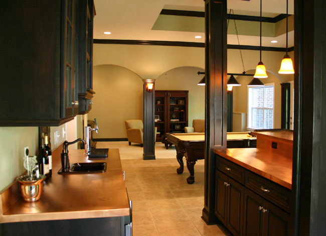 This is an example of a contemporary basement in Nashville.