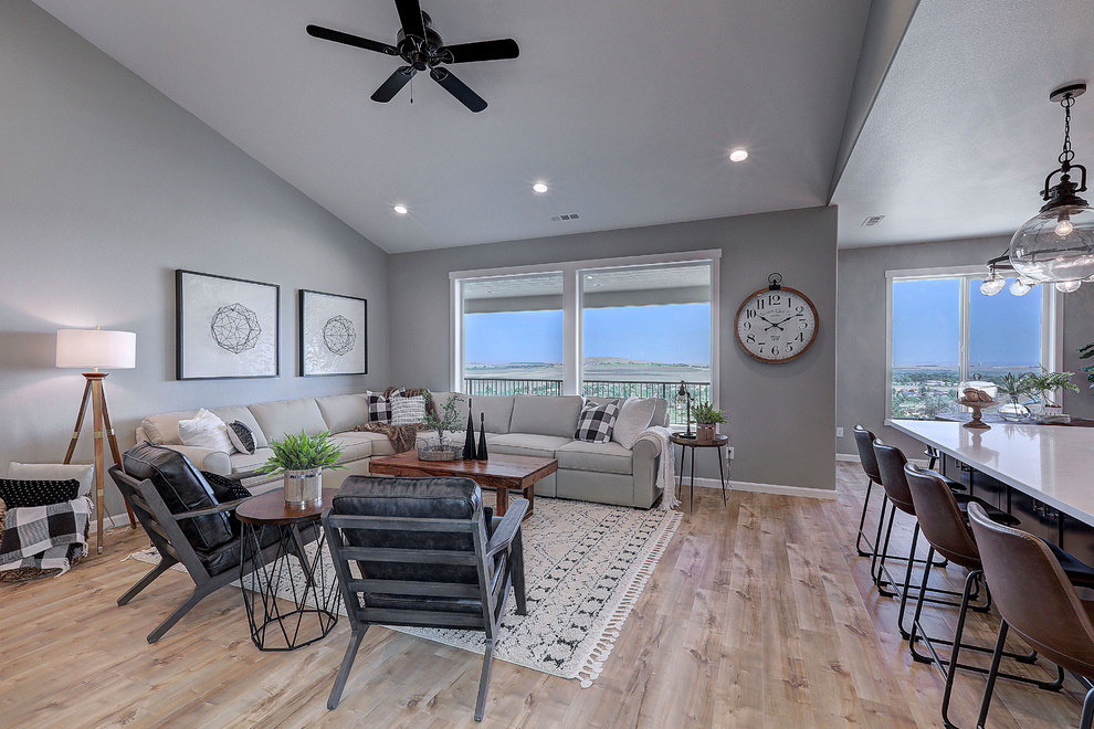 Inspiration for a transitional home design remodel in Seattle