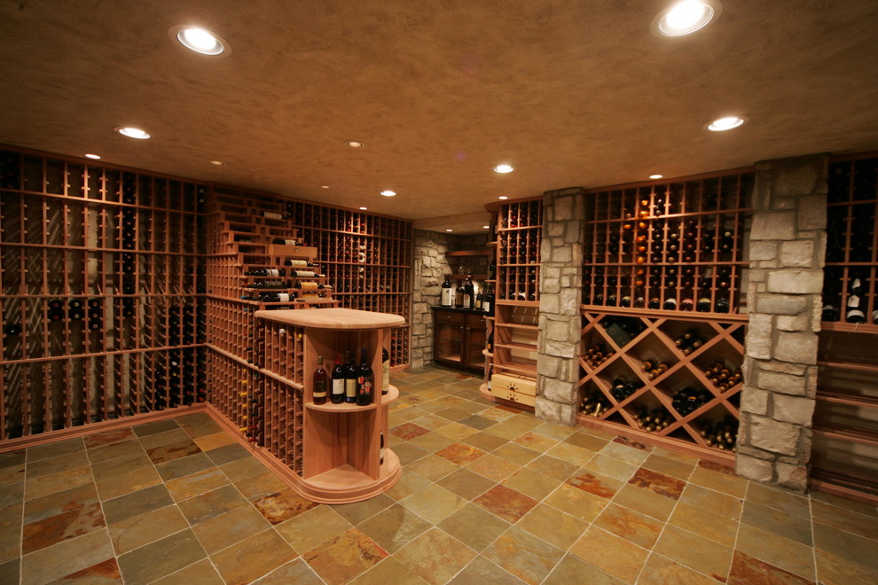 Photo of a mediterranean wine cellar in Detroit.