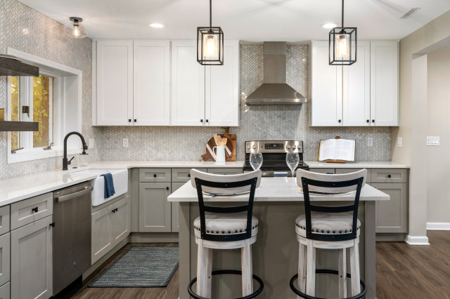 Warm Modernized Cape Cod kitchen