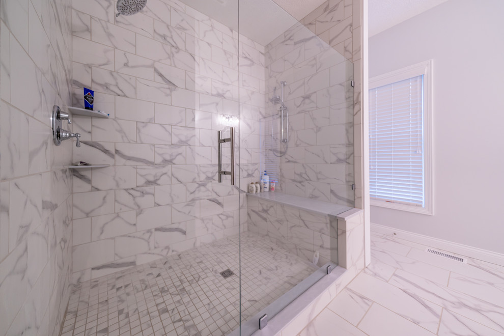 Inspiration for a transitional bathroom remodel in Cleveland