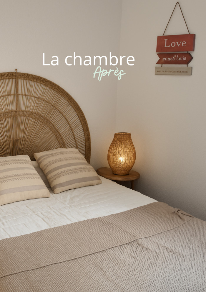 Rénovation douce d’une chambre pour location saisonnière – Avant / Après