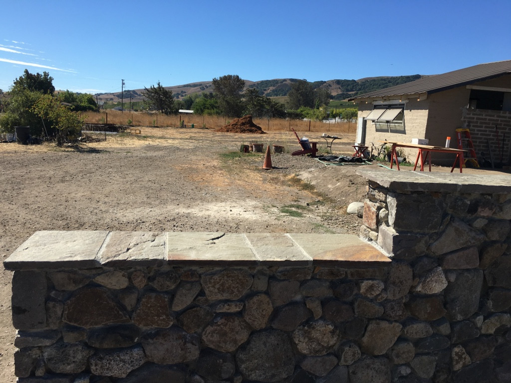Installation: New Stone Wall and Prepping of Other Elements
