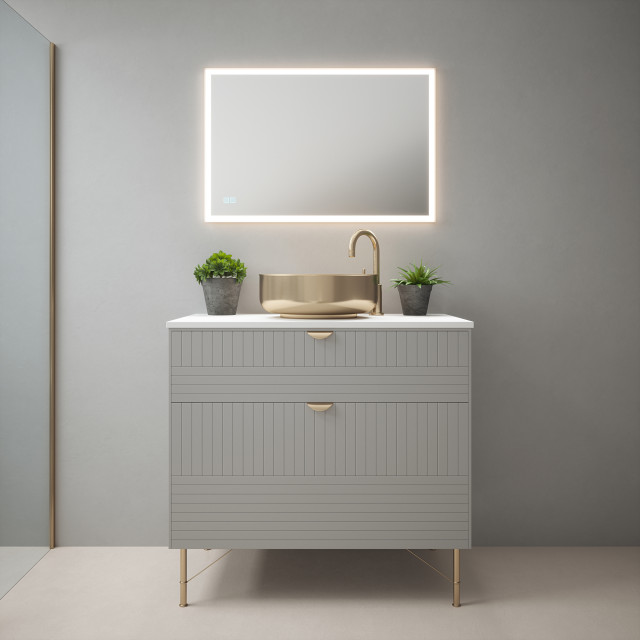 Saturn 2 Tunable CCT LED Illuminated Mirror trendy-badevaerelse