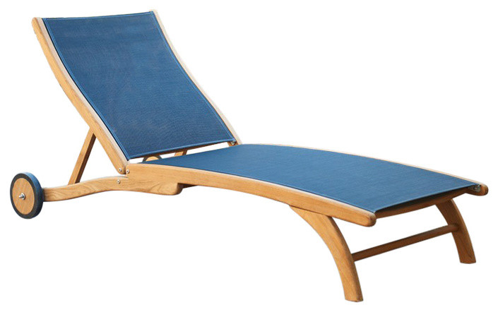 Pearl Chaise Lounge - Transitional - Outdoor Chaise Lounges - by HiTeak